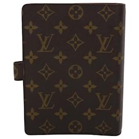 Louis Vuitton-LOUIS VUITTON Monogramm Agenda MM Tagesplaner Cover R20105 LV Auth 46293-Monogramm