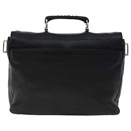 Bally-BALLY Hand Bag Leather 2way Shoulder Bag Black Auth cl613-Black