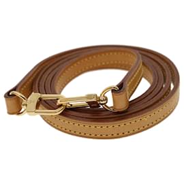 Louis Vuitton-LOUIS VUITTON Shoulder Strap Leather 44.5"" Beige LV Auth tb729-Beige