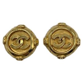 *** Orecchini vintage CHANEL con marchio cocco D'oro