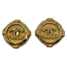 Chanel-*** CHANEL  vintage coco mark earrings-Golden