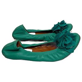 Sapatilhas LANVIN T.EU 36 Couro Verde