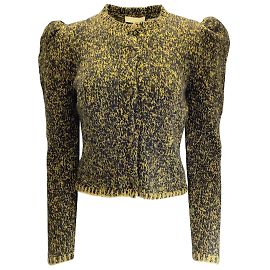 Ensemble pull deux pièces en tricot de laine olive doré Ulla Johnson Vert