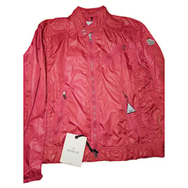 Moncler Bomber Jacket Red Nylon Red