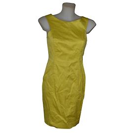 Robe fourreau Hoss Intropia Lime jaune en coton Jaune