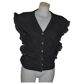 Coast Weber Ahaus Strickjacke aus Wolle Dunkelgrau Anthrazitgrau