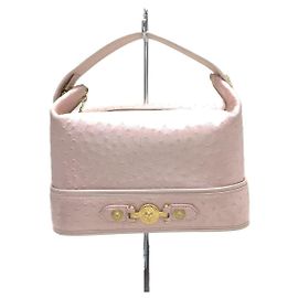 **Gianni Versace Pink Leather Handbag Pink