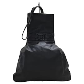 Gianni Versace-**Gianni Versace Black Leather Shoulder Bag-Black