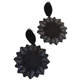Orecchini Underground in metallo nero Nero