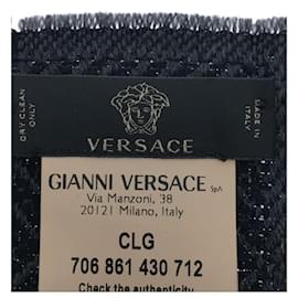Gianni Versace-**Écharpe en laine noire Gianni Versace-Noir