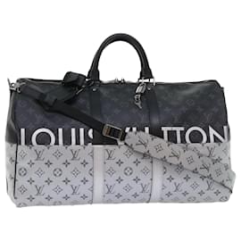 Louis Vuitton-LOUIS VUITTON Eclipse Split Keepall Bandouliere 50 Boston Bag M43817 auth 46325a-Other