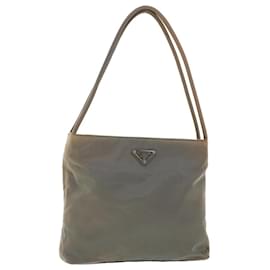 Prada-PRADA Shoulder Bag Nylon Gray Auth bs6399-Grey
