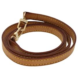 Louis Vuitton-LOUIS VUITTON Shoulder Strap Leather 42.5"" Beige LV Auth 45834-Beige