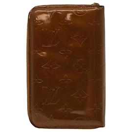 Louis Vuitton-LOUIS VUITTON Monogram Vernis Eldridge Long Wallet Bronze M91127 LV Auth 46300-Bronze