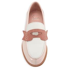 Christian Louboutin-Christian Louboutin's Penny Donna penny loafers-Pink,White