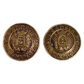 ***Boucles d'oreilles cambon vintage CHANEL Doré