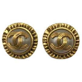 Chanel-***CHANEL  coco mark earrings-Golden