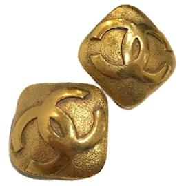 Chanel-***CHANEL  vintage coco mark earrings-Golden