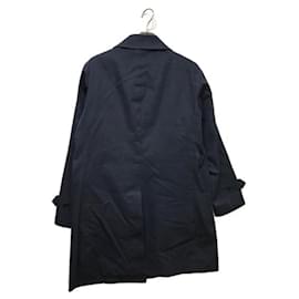 Loro Piana-*** LORO PIANA  Stainless steel collar coat with liner-Navy blue
