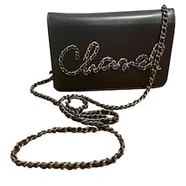 Sacs Chanel Wallet on Chain Gris d'occasion