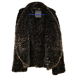 Fendi-Incroyable manteau de fourrure oversize Fendi-Multicolore