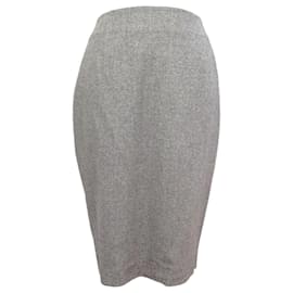 Christian Dior-NEW CHRISTIAN DIOR STRAIGHT SKIRT 8a21300a1114 laine angora 38 40 M SKIRT-Grey