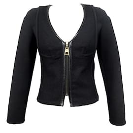 Giacca Uniforme Louis Vuitton Blazer Donna UK 6 Nero Corto