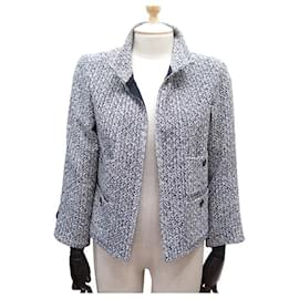 Chanel-VESTE CHANEL BOUTONS COURTE U01793V20754 38 M TWEED BICOLORE JACKET-Autre