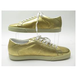 Céline-SCARPE CELINE TRIOMPHE TR01l 38 SCARPE SNEAKERS IN PELLE ORO-D'oro