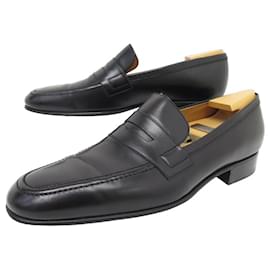 JM Weston-JM WESTON SHOES MOCASSINI IN LANA 474 9.5D 43.5 SCARPE + SCARPE-Nero