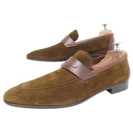 Berluti-NEW BERLUTI SHOES LORENZO LOAFERS 7 41 SUEDE CAMEL NEW SUEDE SHOES-Camel