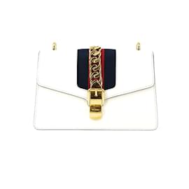 Gucci-Small Sylvie Shoulder Bag 421882-White