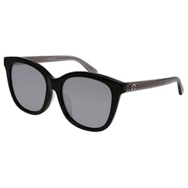 Gucci-Gucci GG0081sk 002 gafas de sol unisex con estilo-Negro