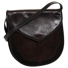 Saint Laurent-SAINT LAURENT Shoulder Bag Leather Brown Auth ep895-Brown