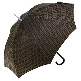 FENDI Zucca Canvas Regenschirm Nylon Braun Schwarz Auth yk7439 Braun Schwarz