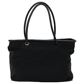 Céline-CELINE Tote Bag Nylon Black Auth bs6316-Black