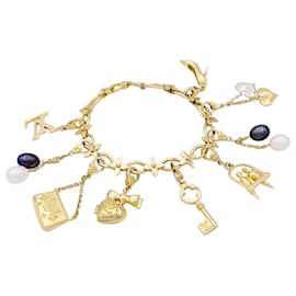 Louis Vuitton-Louis Vuitton bracelet, "Idyll",  CHARMS, yellow gold, WHITE GOLD, Beads.-Other