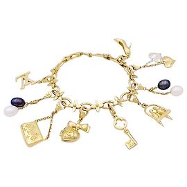 Pulseira Louis Vuitton, "Idílio",  encantos, ouro amarelo, OURO BRANCO, Miçangas. Outro