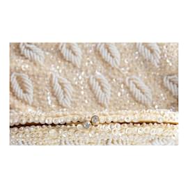 Autre Marque-Collection Privée Hand-made Beaded Clutch-Eggshell