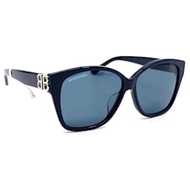 Balenciaga-BALENCIAGA Gafas de sol BB0135SA 004 blu-Azul,Hardware de plata