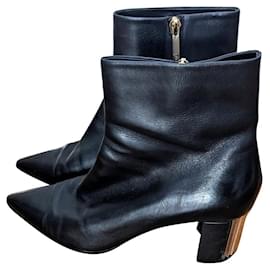 Giorgio Armani-Ankle Boots-Black,Golden