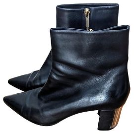 Giorgio Armani botas de tornozelo Preto Dourado