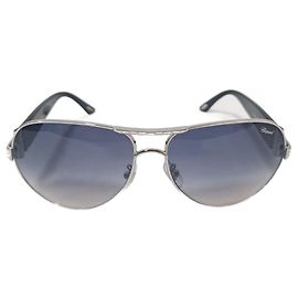 Azul Chopard/Plata SCH866S gafas de sol adornadas Azul Hardware de plata