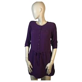 Sandro-Sandro silk dress-Purple