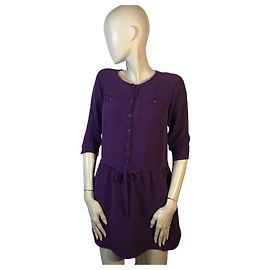 Robe courte en soie violette Sandro Violet