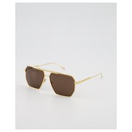 Bottega Veneta-botttega veneta bv sunglasses1012 s gold metal-Golden