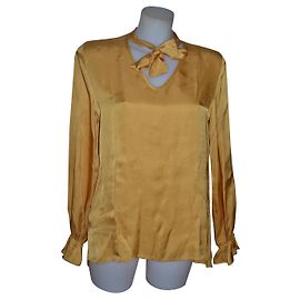 Oscar de la Renta Bluse Gold Golden