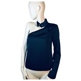 Autre Marque Manila Grace one shoulder tunic Navy blue