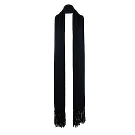 Autre Marque Collection Privée Wollschal mit Fransen Schwarz