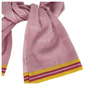 Dior-Dior women's scarf in wool blend-Pink